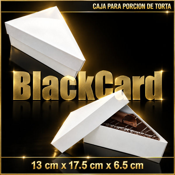 CAJA PARA PORCION DE TORTA BLANCA (13 A x 17,5 L x 6,5 ALT)