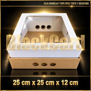 CAJA PARA TORTA Y DESAYUNO (25x25x12)