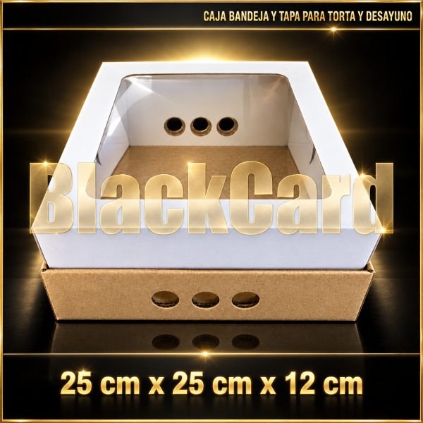 CAJA PARA TORTA Y DESAYUNO (25x25x12)