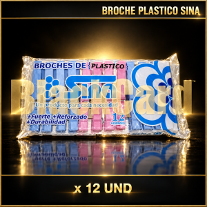 BROCHE PLASTICO X 12U SINA