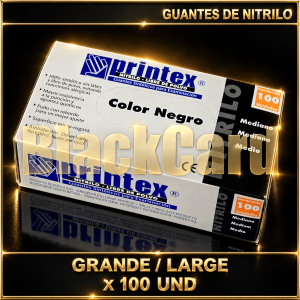 GUANTE DE NITRILO NEGRO (GRANDE/LARGE)