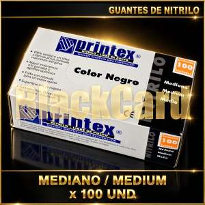 GUANTE DE NITRILO NEGRO (MEDIANO/MEDIUM)