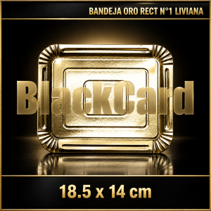 BANDEJA ORO RECT N°1 LIVIANA (1/4 kg) (18,5 x 14 cm)