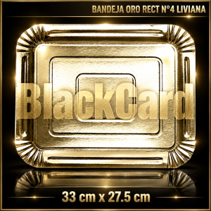 BANDEJA ORO RECT N°4 LIVIANA (2 kg) (33 x 27,5 cm)