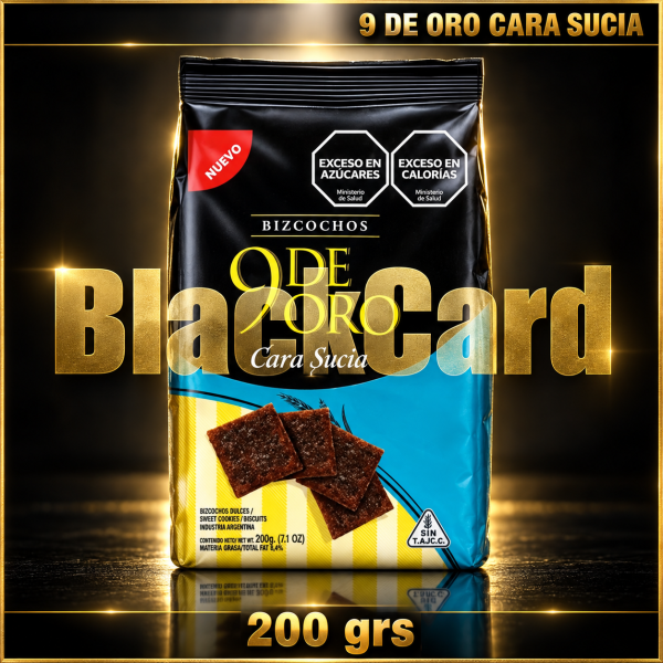 GALLETITAS 9 DE ORO CARA SUCIA x 200 Grs