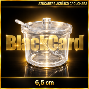 AZUCARERA ACRILICO CON CUCHARA 6.5CM (1727/02)
