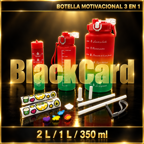BOTELLA MOTIVACIONAL 3 EN 1 2L 1L 350ML
