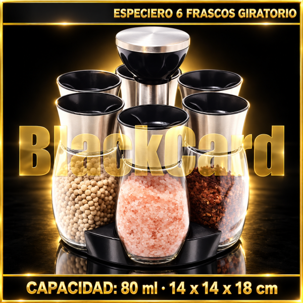 ESPECIERO 6 FRASCOS GIRATORIO