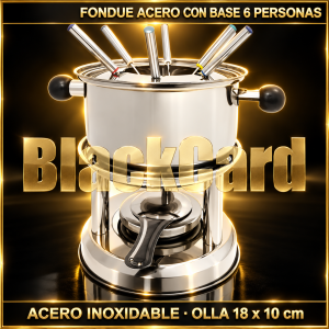 FONDUE ACERO INOXIDABLE C/BASE 6 PERSONAS