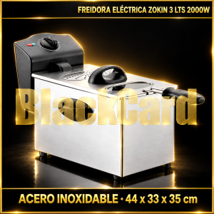 FREIDORA ELÉCTRICA ZOKIN ACERO INOXIDABLE 3LTS 2000W