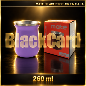 MATE DE ACERO COLOR EN CAJA 260ML