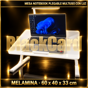 MESA BANDEJA NOTEBOOK PLEGABLE MULTIUSO C/ LUZ OTTEN 60 X 40