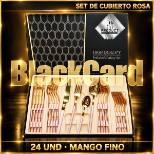 SET DE CUBIERTO ROSA MANGO FINO