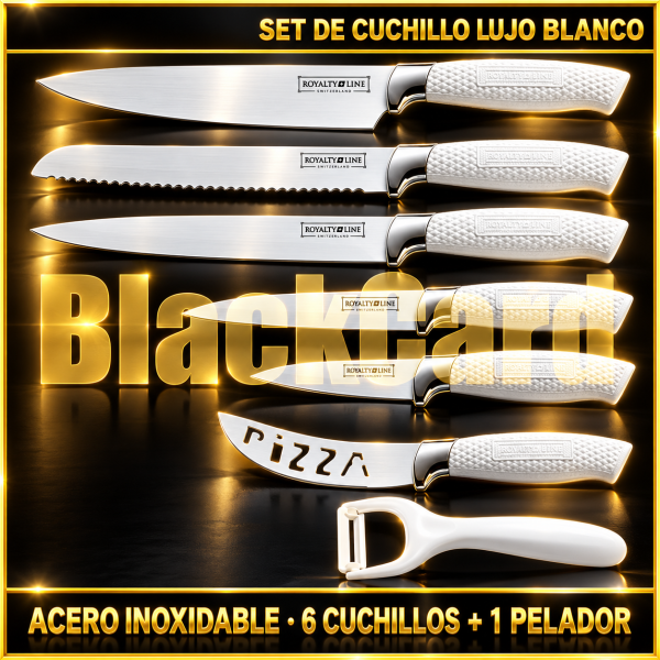 SET DE CUCHILLO LUJO BLANCO