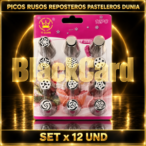 SET X12 PICOS RUSOS REPOSTEROS PASTELEROS DUNIA