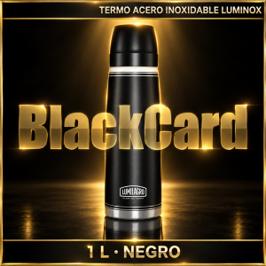 TERMO AC. INOX. "LUMINOX" E/CAJA NEGRO