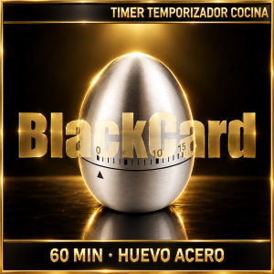 TIMER TEMPORIZADOR COCINA HUEVO ACERO 60 MIN