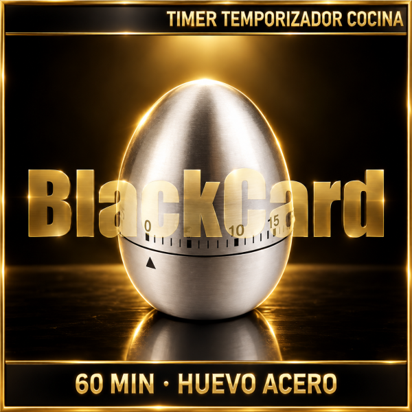 TIMER TEMPORIZADOR COCINA HUEVO ACERO 60 MIN