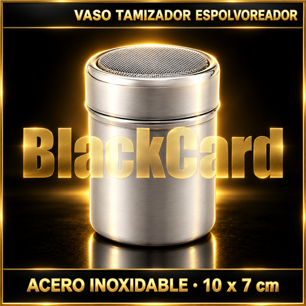VASO TAMIZADOR ESPOLVOREADOR ACERO