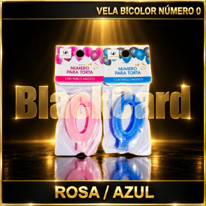 VELA NUMERO 0 BICOLOR