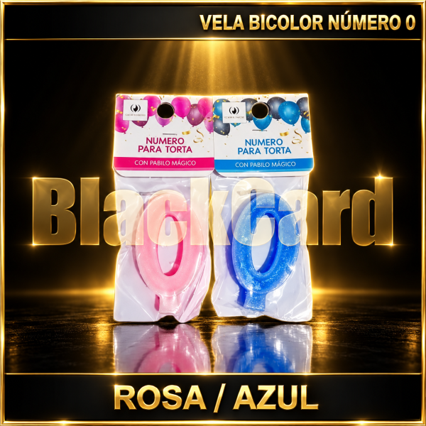 VELA NUMERO 0 BICOLOR