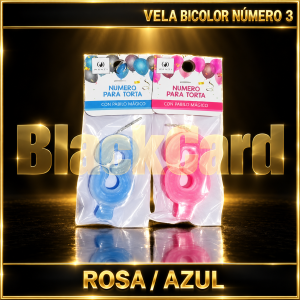 VELA NUMERO 3 BICOLOR