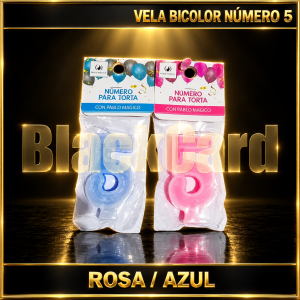 VELA NUMERO 5 BICOLOR