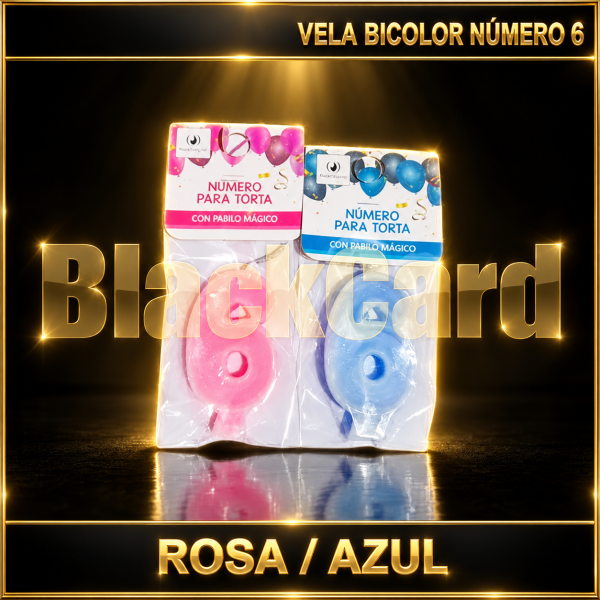 VELA NUMERO 6 BICOLOR