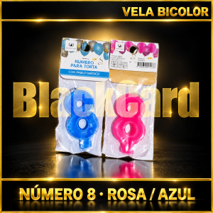 VELA NUMERO 8 BICOLOR