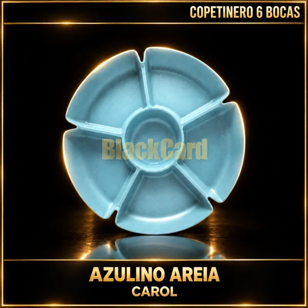 COPETINERO 6 BOCAS AZULINO AREIA CAROL