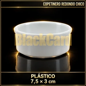 COPETINERO REDONDO CHICO DE PLASTICO 7.5 x 3 CM