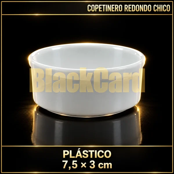COPETINERO REDONDO CHICO DE PLASTICO 7.5 x 3 CM