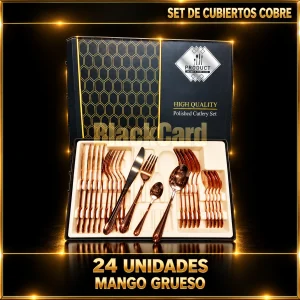 SET DE CUBIERTOS COBRE MANGO GRUESO