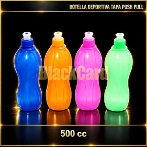 BOTELLA DEPORTIVA COLOR 500CC T/PUSH PULL