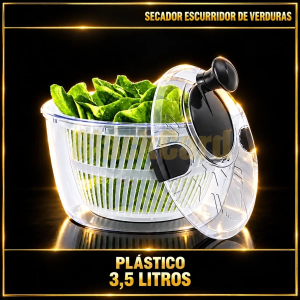 SECADOR ESCURRIDOR VERDURAS PLASTICO 3,5 LTS