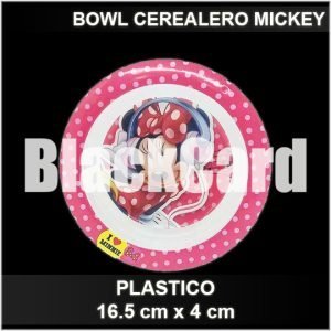 BOWL CEREALERO MINNIE DE PLASTICO 16.5X4CM