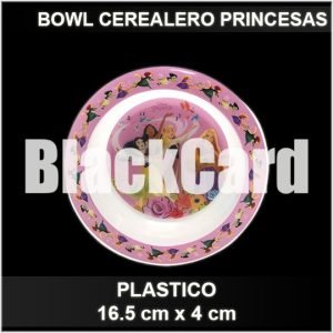 BOWL CEREALERO PRINCESAS DE PLASTICO 16.5X4CM