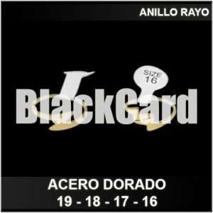 ANILLO RAYO (ACERO DORADO)(19)(18)(17)(16)