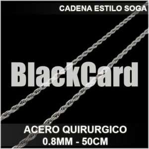 CADENA ESTILO SOGA (0.8MM - 50CM) (A.Q)