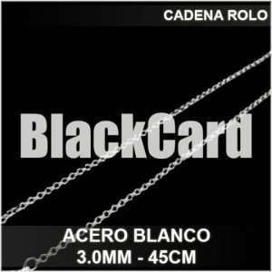 CADENA ROLO (3.0MM - 45CM) (ACERO BLANCO)