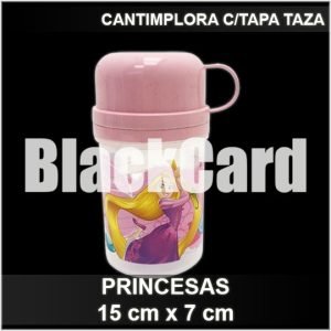 CANTIMPLORA C/TAPA TAZA PRINCESAS 15X7CM