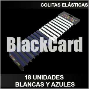 COLITAS ELÁSTICAS X 18 UNIDADES (BLANCAS Y AZULES)