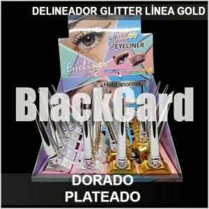 DELINEADOR GLITTER LÍNEA GOLD(DORADO)(PLATEADO)