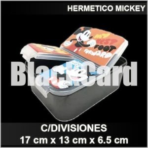 HERMETICO C/DIVISIONES MICKEY PLASTICO 17X13X6.5CM