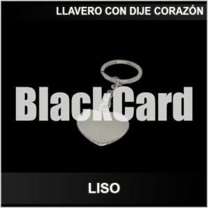 LLAVERO CON DIJE CORAZÓN LISO