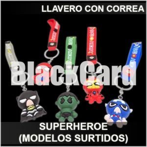 LLAVERO DE SUPERHEROE CON CORREA (MODELOS SURTIDOS)