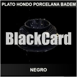 PLATO HONDO PORCELANA BADEM NEGRO