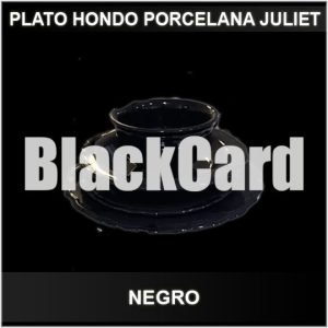 PLATO HONDO PORCELANA JULIET NEGRO