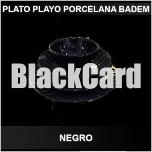 PLATO PLAYO PORCELANA BADEM NEGRO