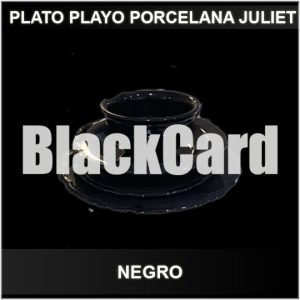 PLATO PLAYO PORCELANA JULIET NEGRO